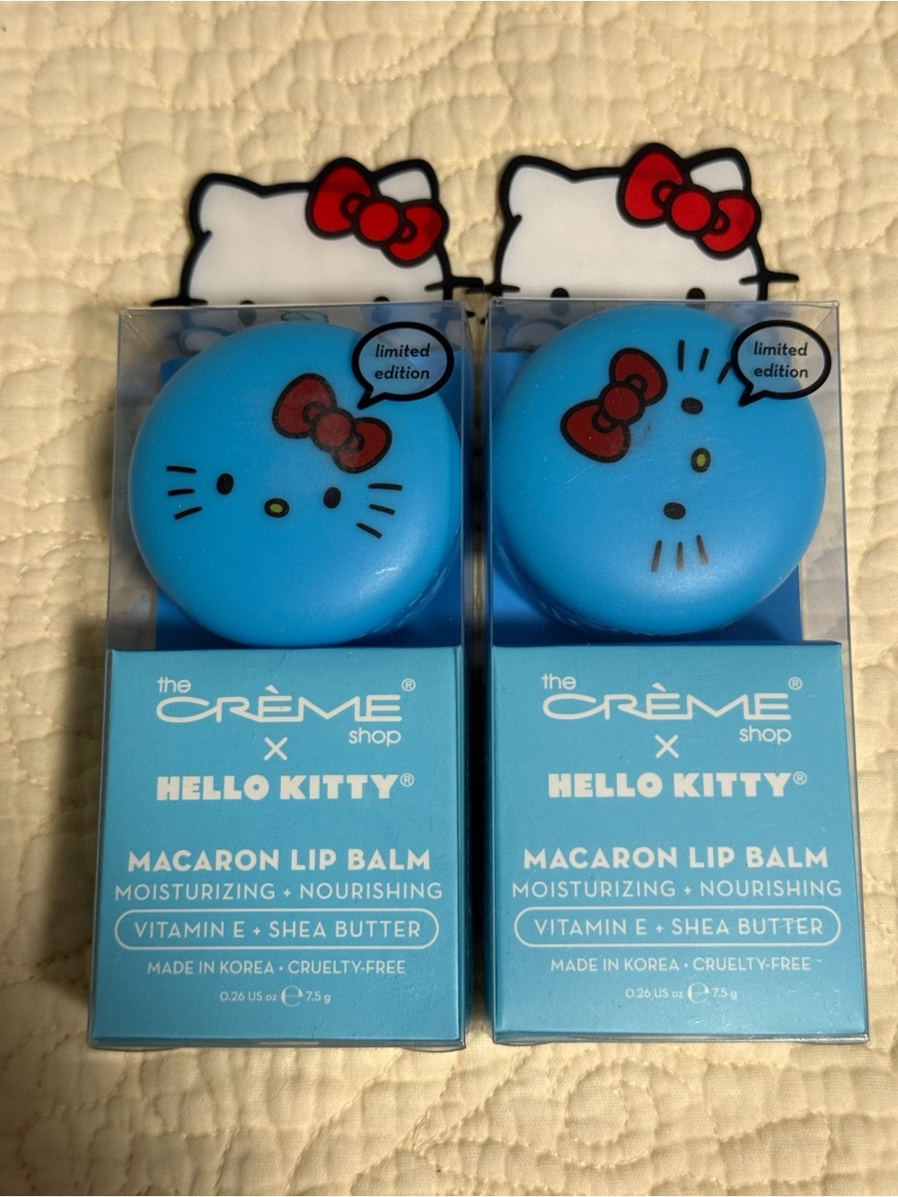 Crème Shop x Hello Kitty collab, limited edition Lip balm set of 2! NWT